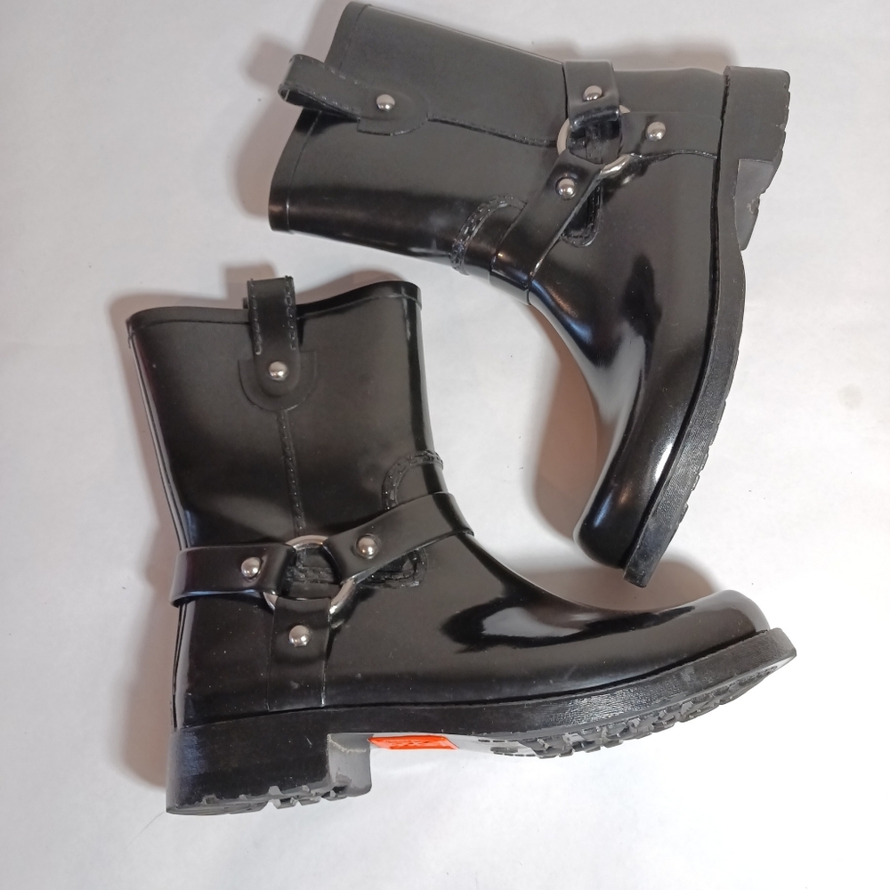 Kors Michael Kors Stormette Rubber Rain Boots Black Size 10
